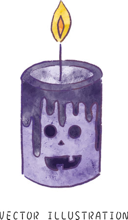 cute halloween candlesのイラスト素材