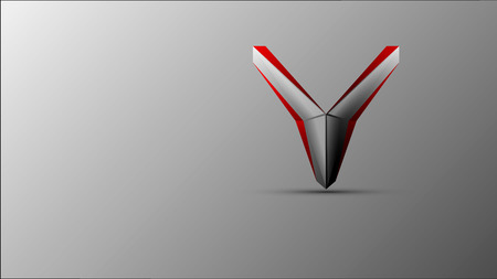 Logo Y red-grayのイラスト素材