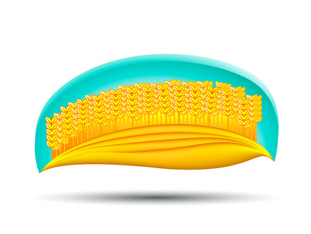 Wheat field. Logoのイラスト素材