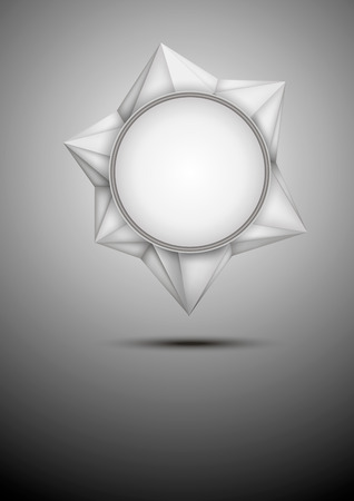 Vector modern abstract white polygonal banner.のイラスト素材