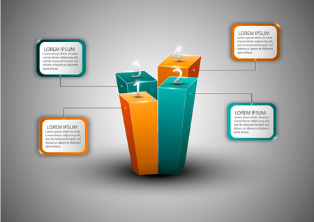 Modern infographics diagram for web design, banners, layouts, financial reports. business concept. Vector illustrationのイラスト素材