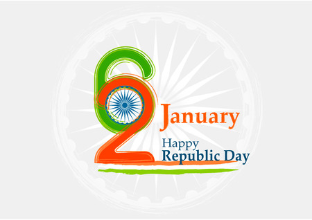 Indian Republic day concept 26 January. Vector illustrationのイラスト素材