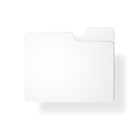 File Folder. Realistic Rendering of File Folder on Isolated White Background.のイラスト素材