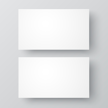 Realistic business cards template with soft shadows. Vector illustration.のイラスト素材