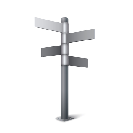 Vector street sign direction icon on white isolated background.のイラスト素材