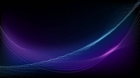 Abstract background with digital particles. Sparkling magical particles. Vectorのイラスト素材