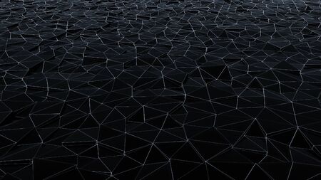 Abstract background with 3D trianglesの写真素材