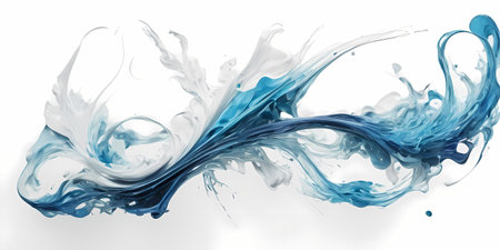 Abstract splash of paint on a white background