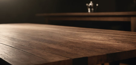 Wood texture of wooden table, dark background