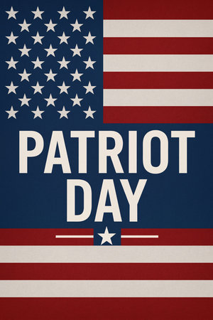 Patriotic poster for September 11 Memorial Dayの写真素材