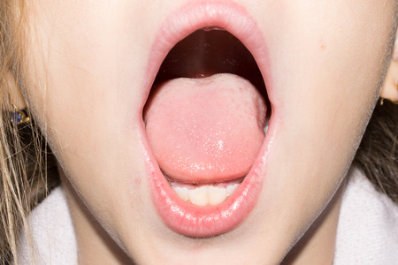 mouth baby teeth tongue throat for medicine background design