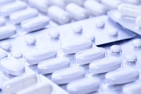 The composition capsules on a white background.の写真素材