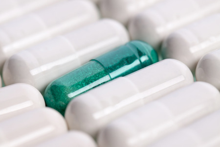 The composition capsules on a white background.の写真素材