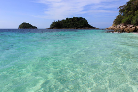 Sea water at Lipe island, Thailandの写真素材