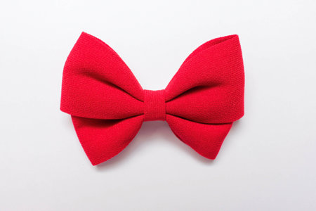 Big red bow for hairの写真素材
