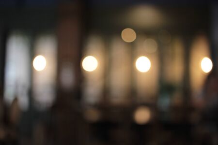 Blur light in the coffee shop backgroundの写真素材