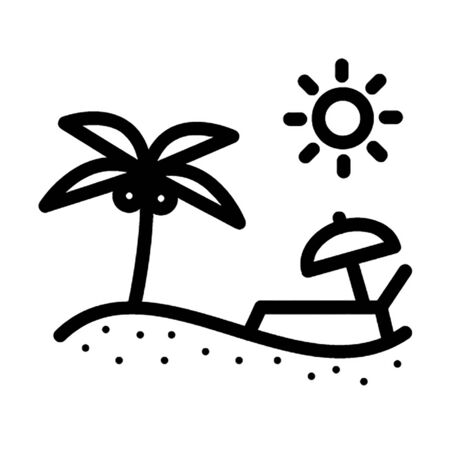 Beach vector iconのイラスト素材