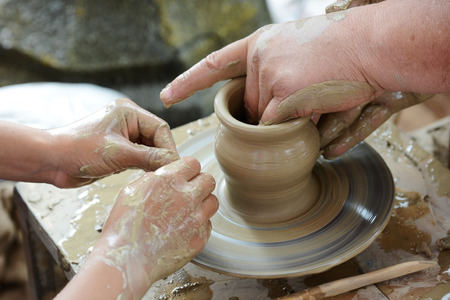 Pottery training. Pottery is one of the oldest crafts in Kazakhstan.