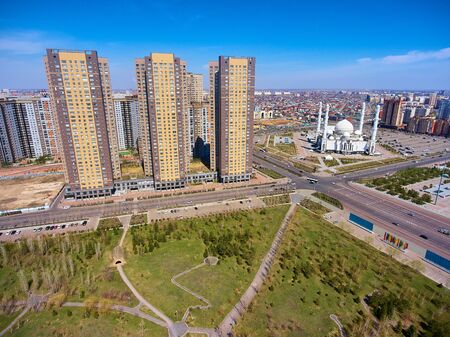 Center of the Nur-Sultan city, the capital of Kazakhstan.
