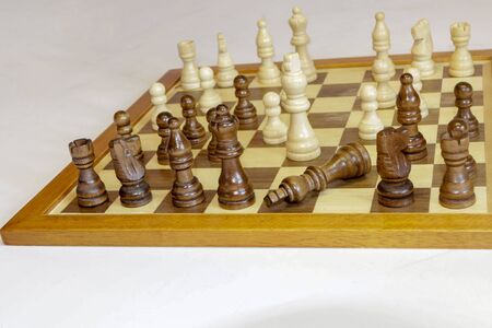 Chess on a chessboard. Game.の写真素材