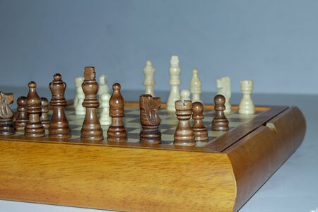 Chess pieces on a chessboard.の写真素材
