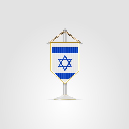 Pennon with the flag of Israel. のイラスト素材