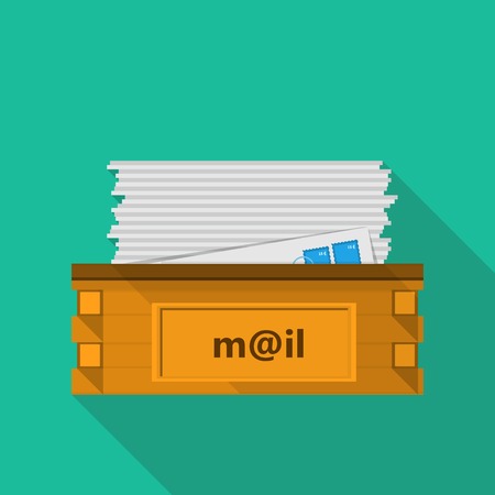Design of flat icon for a mailbox for your site and business.のイラスト素材