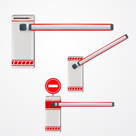 Red turnpikes for parkingのイラスト素材