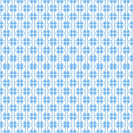 Seamless vector pattern with blue contour signs for segway on white background のイラスト素材