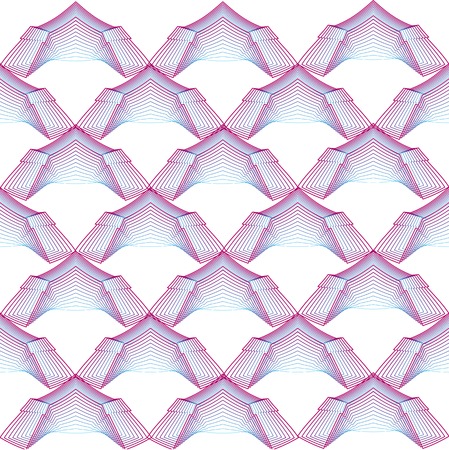 Seamless vector pattern with gradient lines abstract geometrical arches or some other angle shapes on white backgroundのイラスト素材