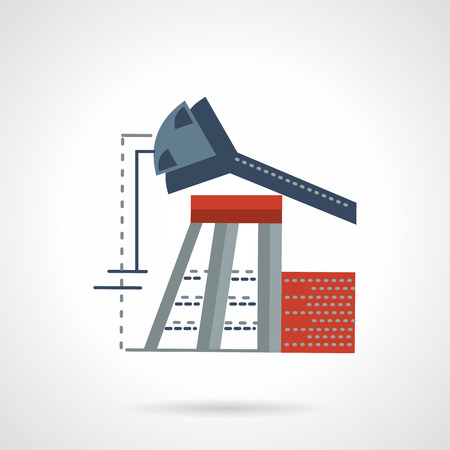 Flat color design vector icon for oil industry equipment. Design element for business and websiteのイラスト素材