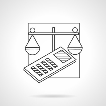 Flat line style vector icon for business plan concept. のイラスト素材
