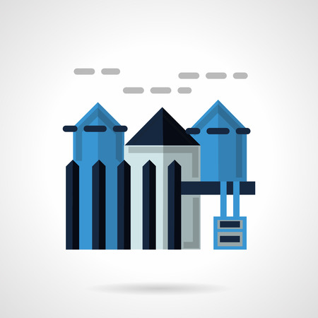 Simple flat color vector icon for property in residential areas. のイラスト素材