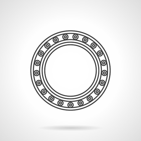 Flat line design icon for roller bearingのイラスト素材