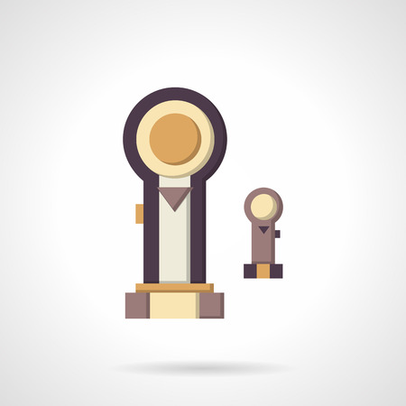 Flat color style vector icon for pistons. Spare parts, engine component. Web design element for business.のイラスト素材