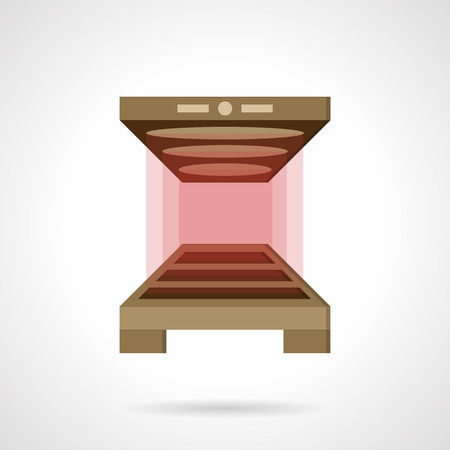 Stove for bakery. Flat color style vector icon. Industrial equipment, food processing. Design symbols for business and website.のイラスト素材