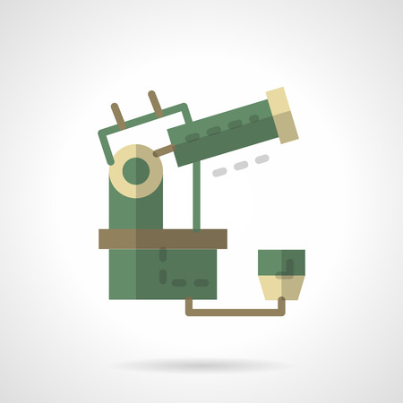 Space research equipment. Telescope for observatory and university. Flat color style vector icon. Buttons and design elements for website, mobile app, business.のイラスト素材