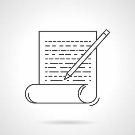 Writing articles sign. Paper with pen.のイラスト素材