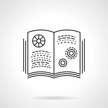 Abstract open book on physics or astronomy.のイラスト素材