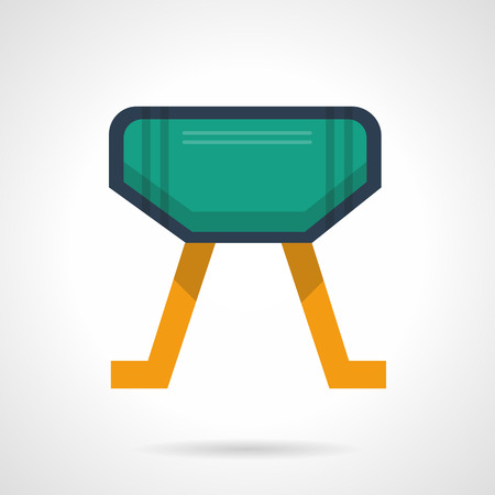 Gymnastics equipment. Vaulting horse  Pommel Horse. Sport and workout. icon flat color style. Web design element for site, mobile and business.のイラスト素材