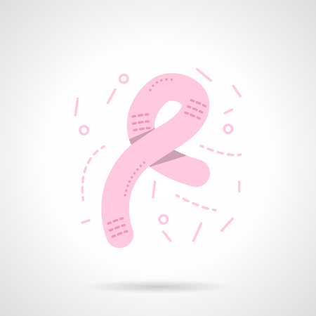 Abstract mold element. Microorganism theme. Germs. Microbiology research. Flat pink single vector icon. Element for web design and mobile.のイラスト素材