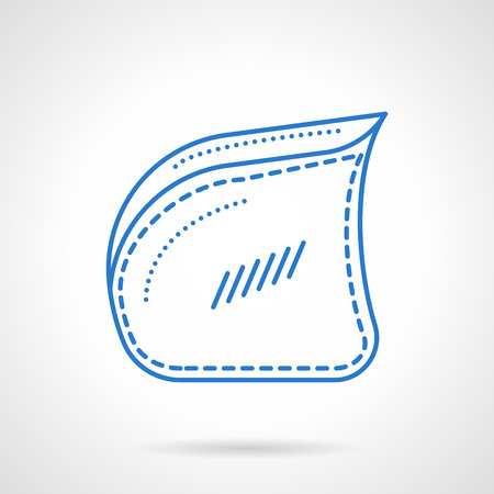 A side view of an arm chair. Soft furniture for home, office, hotel interior. Seats and chairs. Flat blue line style vector icon. Single design element for website, business.のイラスト素材