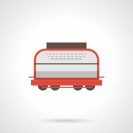 Universal boxcar flat color vector iconのイラスト素材