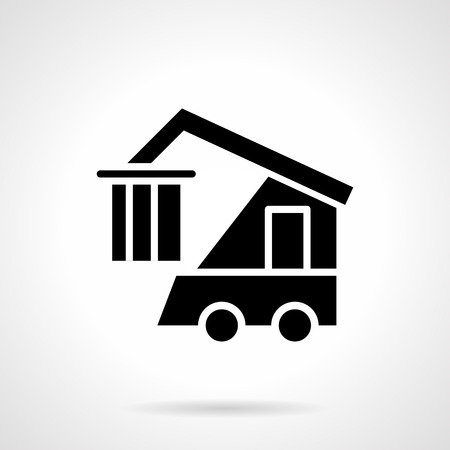 Container loader glyph style vector iconのイラスト素材
