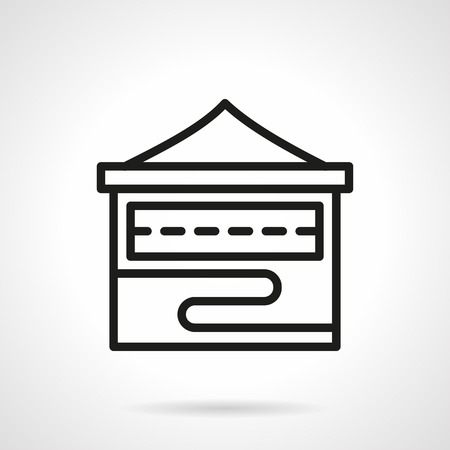 Folding stall simple line vector iconのイラスト素材