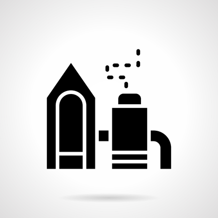 Chemical waste processing glyph style vector iconのイラスト素材