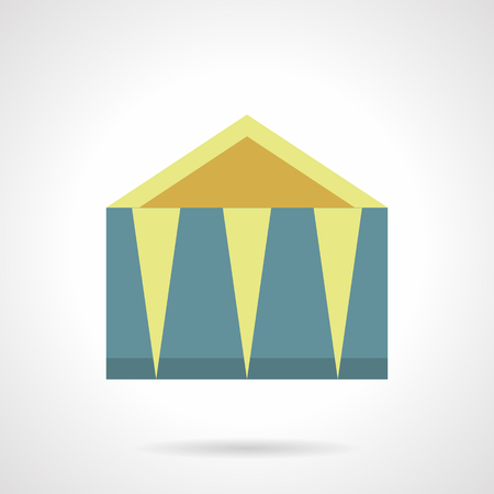 Trade canopy flat color vector iconのイラスト素材