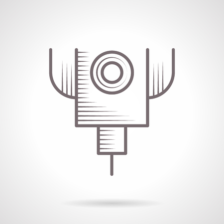 Laser cut machine vintage vector iconのイラスト素材