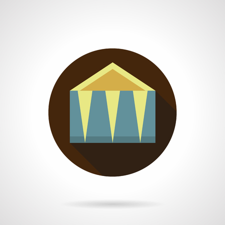 Outdoor event tent flat round vector iconのイラスト素材