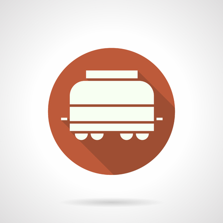 Refrigerated rail car round vector iconのイラスト素材